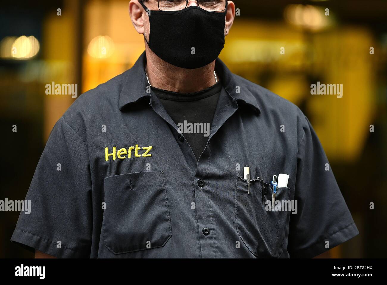 New York City, USA. Mai 2020. Hertz Global Holdings Inc., eine der größten Autovermietungen in Amerika, hat am Freitag, den 22. Mai wegen der hohen Verschuldung und des wirtschaftlichen Abschwungs infolge der COVID-19-Pandemie in New York, NY, den 23. Mai 2020, Insolvenzschutz beantragt. (Anthony Behar/Sipa USA) Credit: SIPA USA/Alamy Live News Stockfoto