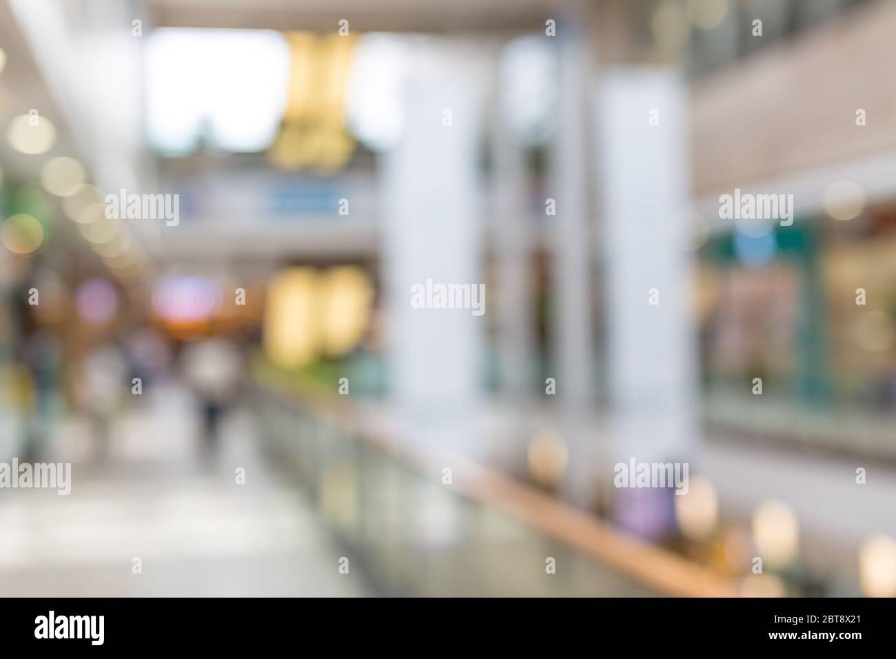 Abstrakt verschwommen von Kaufhaus oder Einkaufszentrum Mall verschwommen Hintergrund Nutzung Stockfoto