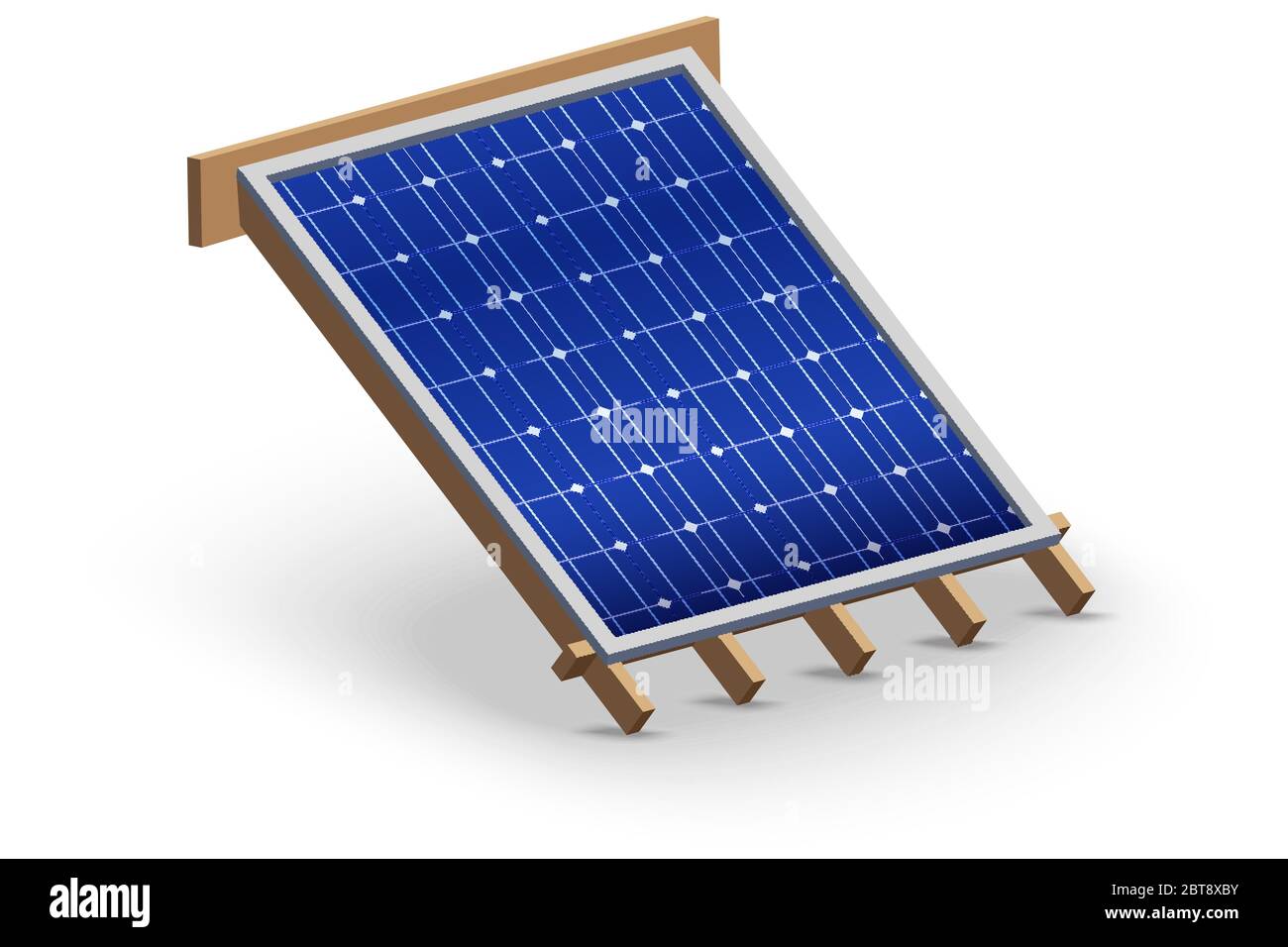 Konzept Solarpanel Abdeckung auf dem Dach Stock Vektor