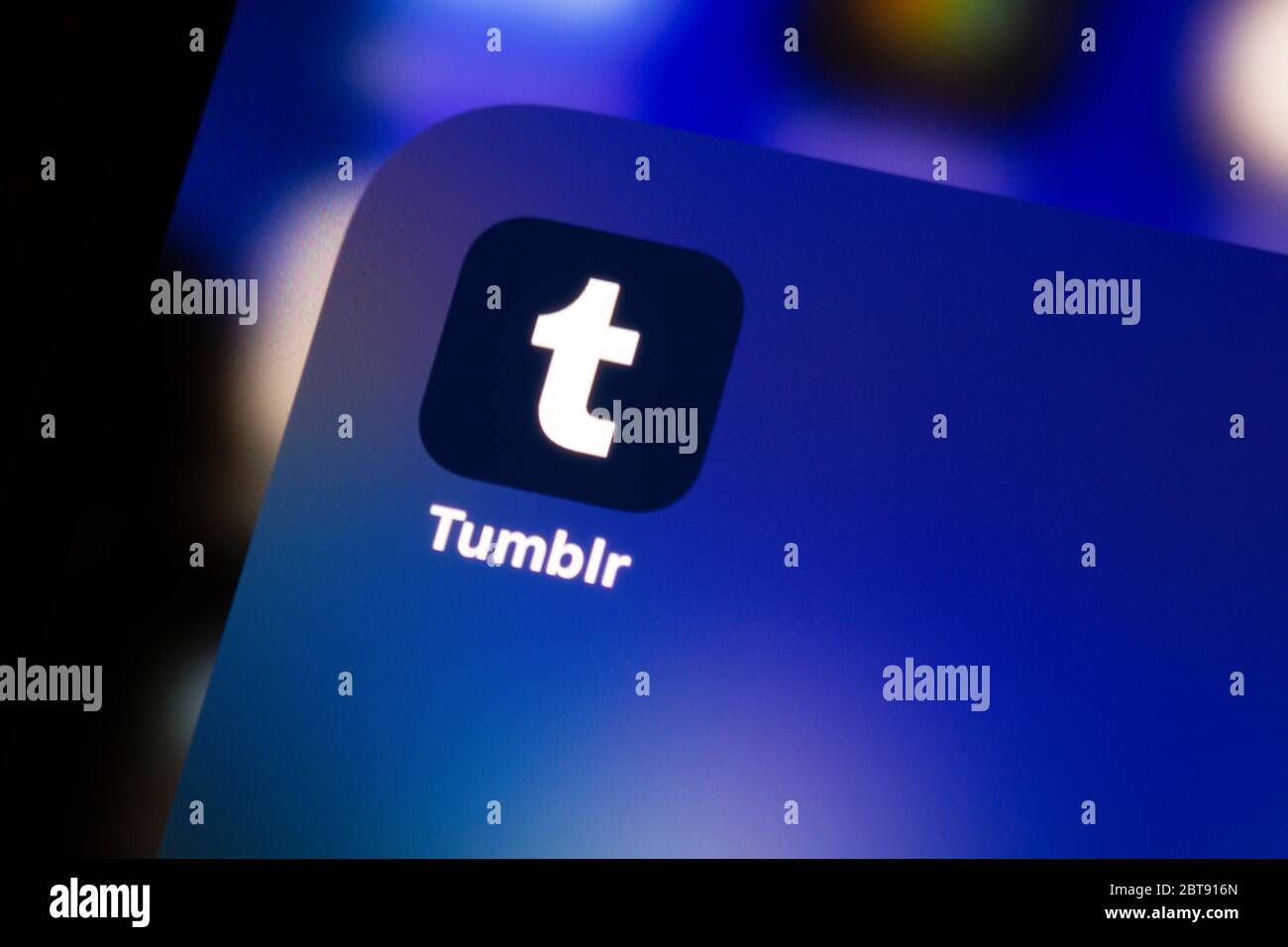 Ostersund, Schweden - 23. Mai 2020: Tumblr App Icon. Tumblr ist eine amerikanische Microblogging- und Social-Networking-Website Stockfoto