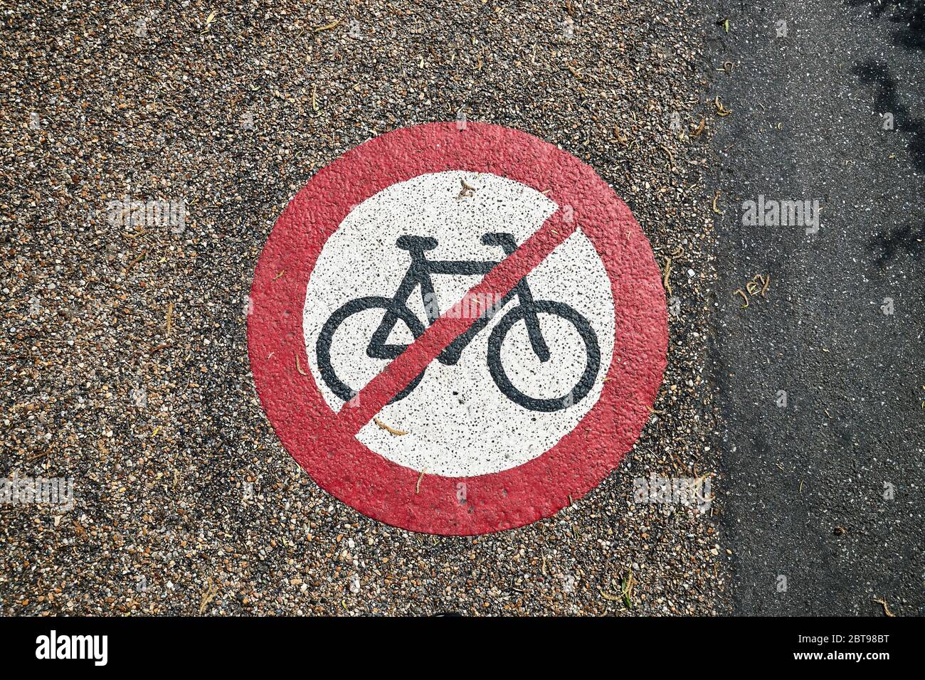 Kein Fahrrad fahren Stockfoto