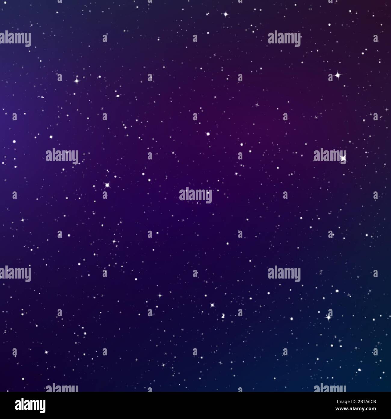 Dunkler Nachthimmel. Sternenhimmel Farbe Hintergrund. Infinity-Raum mit glänzenden Sternen. Vektorgrafik Stock Vektor