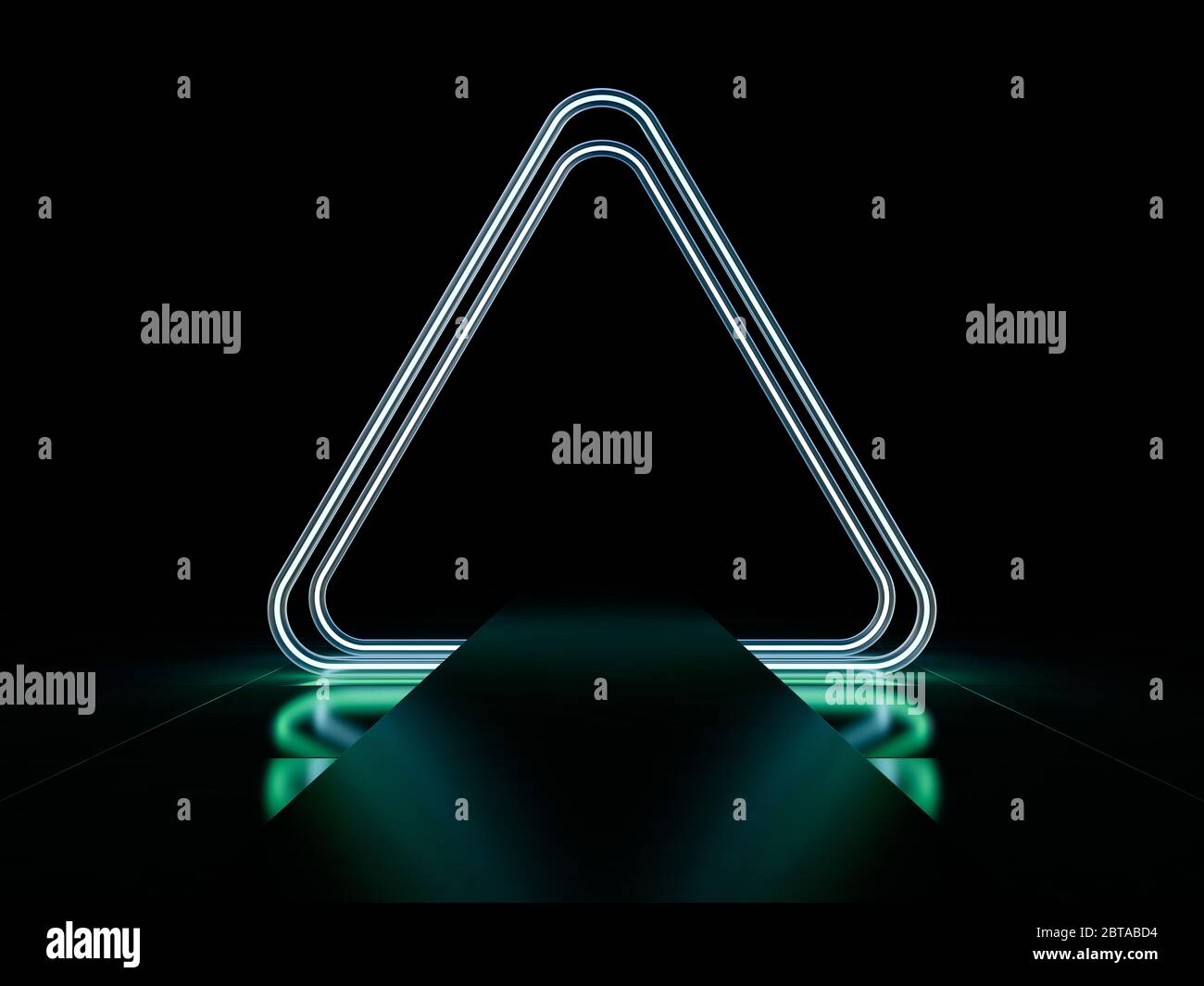 Neon abstrakten Hintergrund der Linien. 3D-Rendering Stockfoto