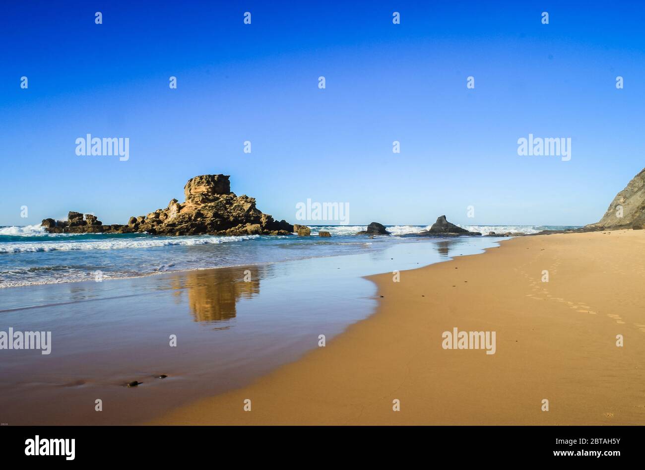 Algarve Westküste - Atlantikküste - Portugal Stockfoto