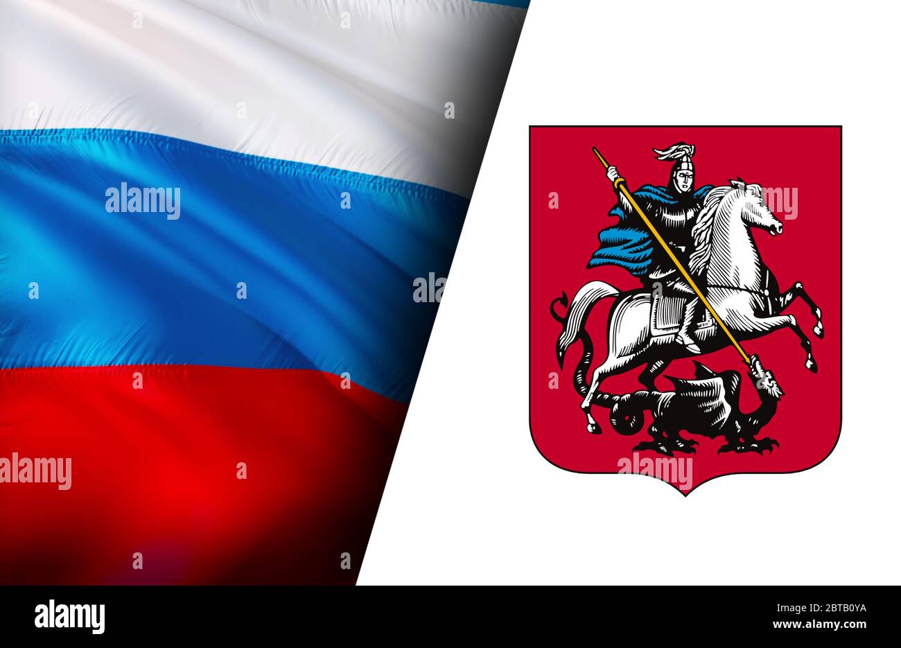 Russland-flagge realistische nationalflagge der russischen