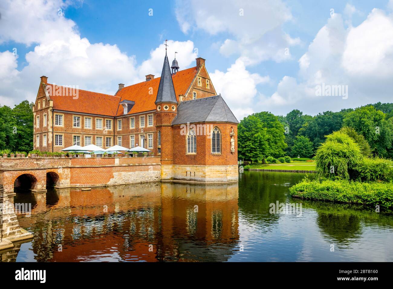 Schloss in Hülshoff in Münster, Deutschland Stockfoto