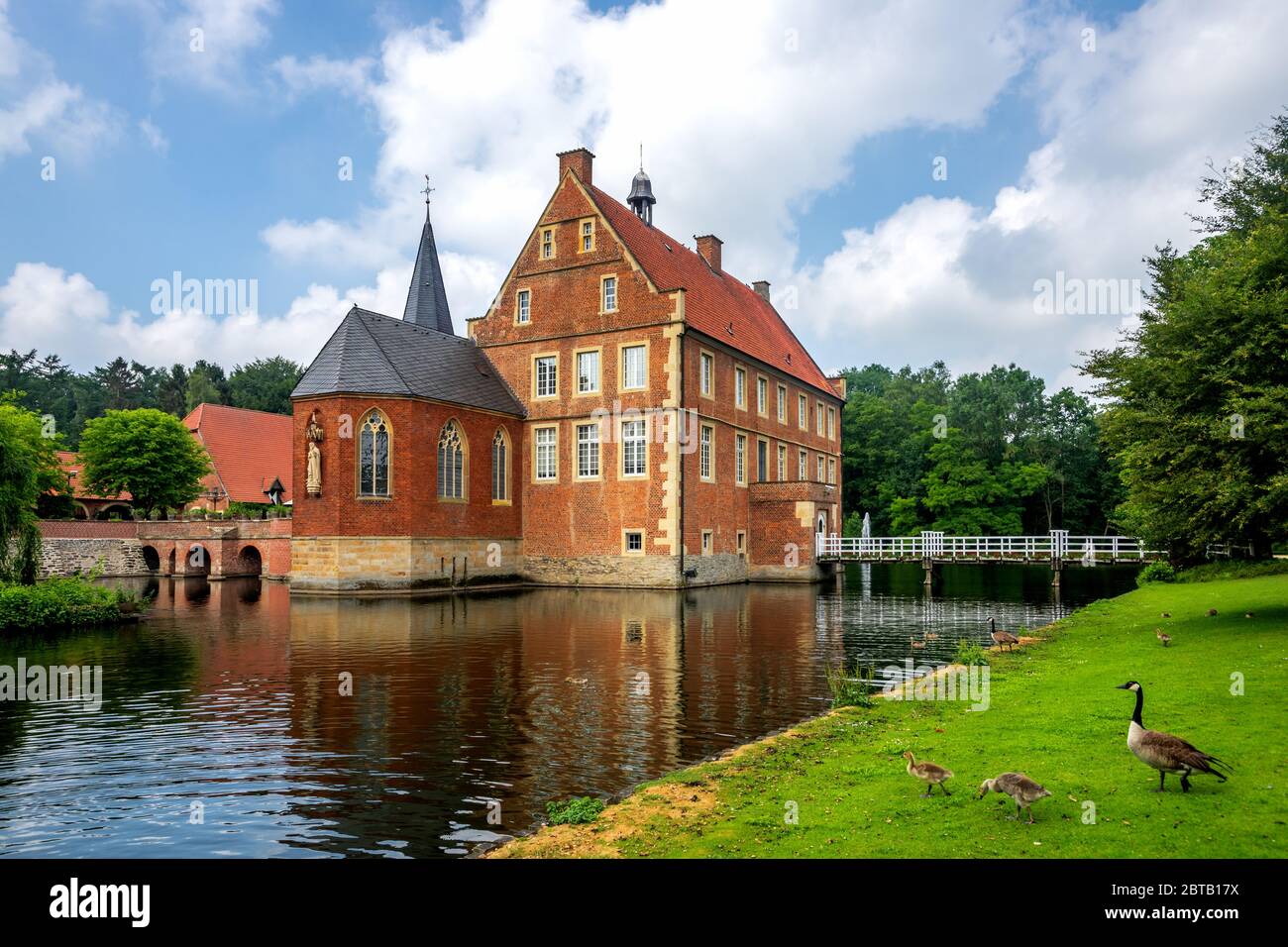 Schloss in Hülshoff in Münster, Deutschland Stockfoto