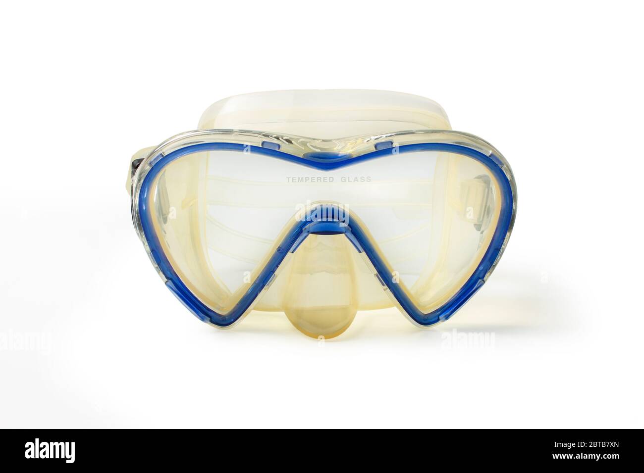 Maske zum Tauchen isoliert auf weißem Hintergrund Stockfoto