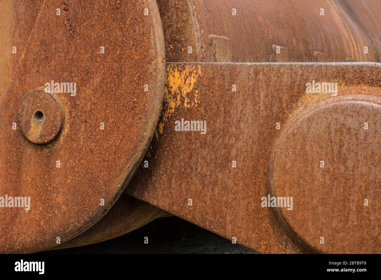 Detail einer alten Baggermaschine Stockfoto