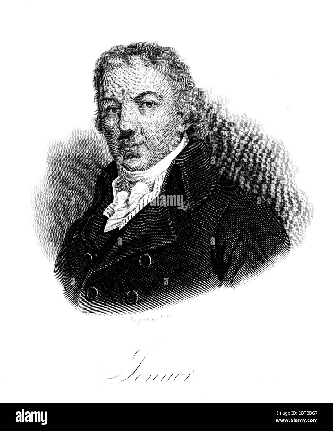 1820 ca., GROSSBRITANNIEN: Der britische Arzt, Virologe und Naturforscher EDWARD JENNER ( 1749 - 1823 ), der an der Entwicklung des POCKENIMPFES mitwirkte. Porträt von unbekannter Graveur . - IMPFUNG - VIRUS - VIROLOGO - VIROLOGE - ANTIVAIOLOSA - ANTIVAIOLO - ANTI-VAIOLO - ANTIVAIOLO - VACCINAZIONE - foto storiche - scienziato - Wissenschaftler - Portrait - ritratto - GRAND BRETAGNA - DOTTORE - MEDICO - MEDICINA - Medizin - SCIENTIZA - WISSENSCHAFT - illustrazione - Illustration --- Archivio GBB Stockfoto