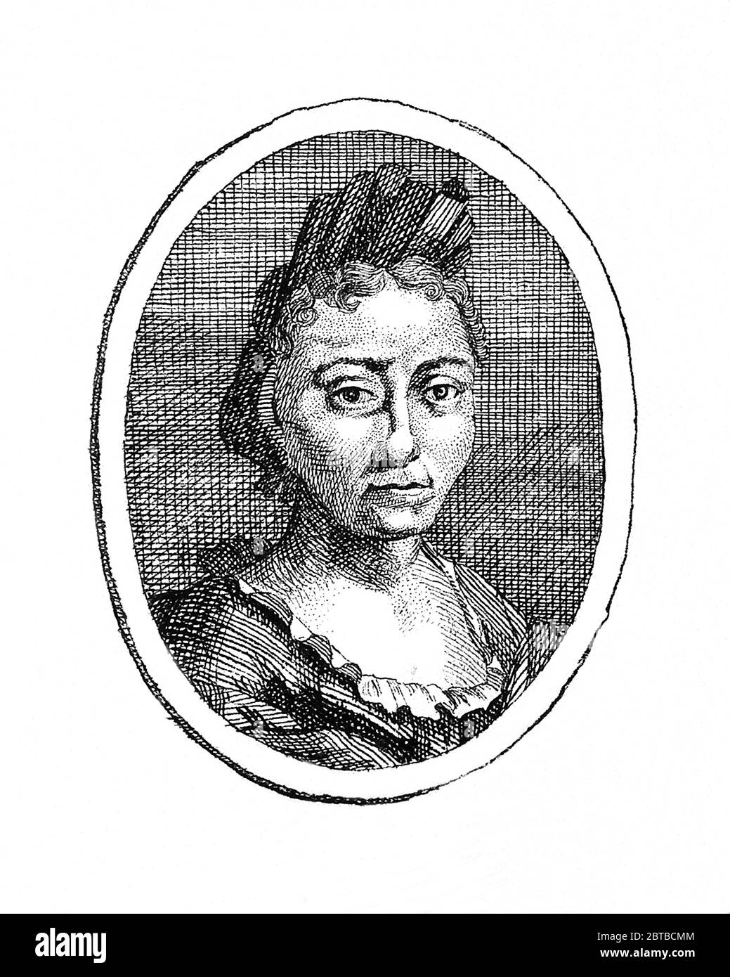 1700 c, DEUTSCHLAND : die deutsche Naturwissenschaftlerin Malerin, wissenschaftliche Illustratorin und Biologin MARIA SIBYLLA MERIAN ( 1647 - 1717 ). Sybylla's Vater war der Schweizer Kupferstecher und Pubblisher Matthäus Merian (Matthäus, 1593 - 1650) der Ältere. Porträt von unbekannter Graveur . - SYBILLA - GESCHICHTE - foto storica storiche - Portrait - ritratto - NATURALISTA - NATURALIST - SCIENZA - WISSENSCHAFT - BIOLOGIE - BIOLOGIA - illustrate - illustrative - Illustrator - Frau Maler - pittrice - pittura - Malerei - ARTE - KUNST - Kunst - Illustration - illustrazione - Incisione - Gravur ---- Archivio GBB Stockfoto