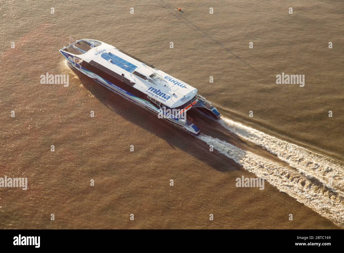 MBNA Thames Clippers (ehemaliger Sponsor von Thames Clippers) Stockfoto