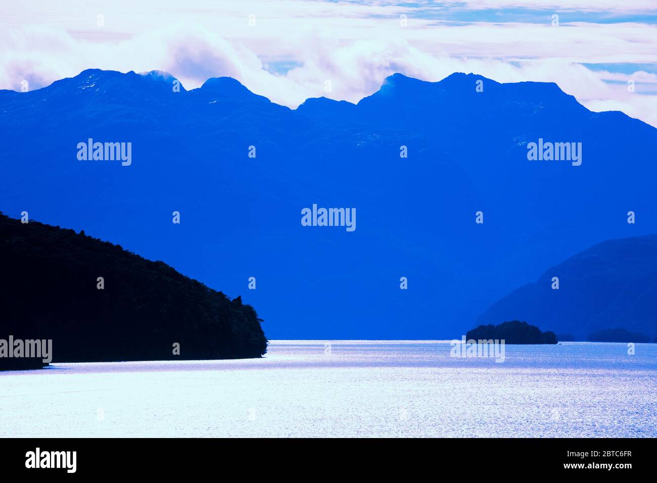 Dusky Sound im Fiordland National Park, South Island, Neuseeland Stockfoto