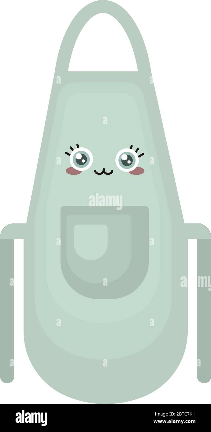 Blaue Schürze , Illustration, Vektor auf weißem Hintergrund Stock Vektor