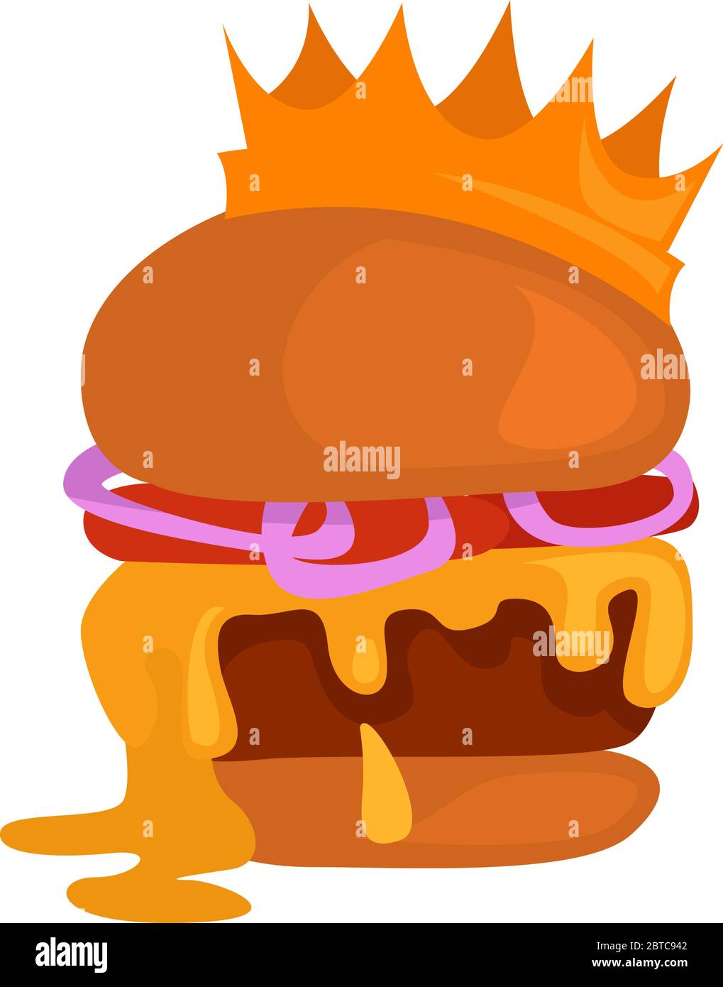 Burger King , Illustration, Vektor auf weißem Hintergrund Stock Vektor