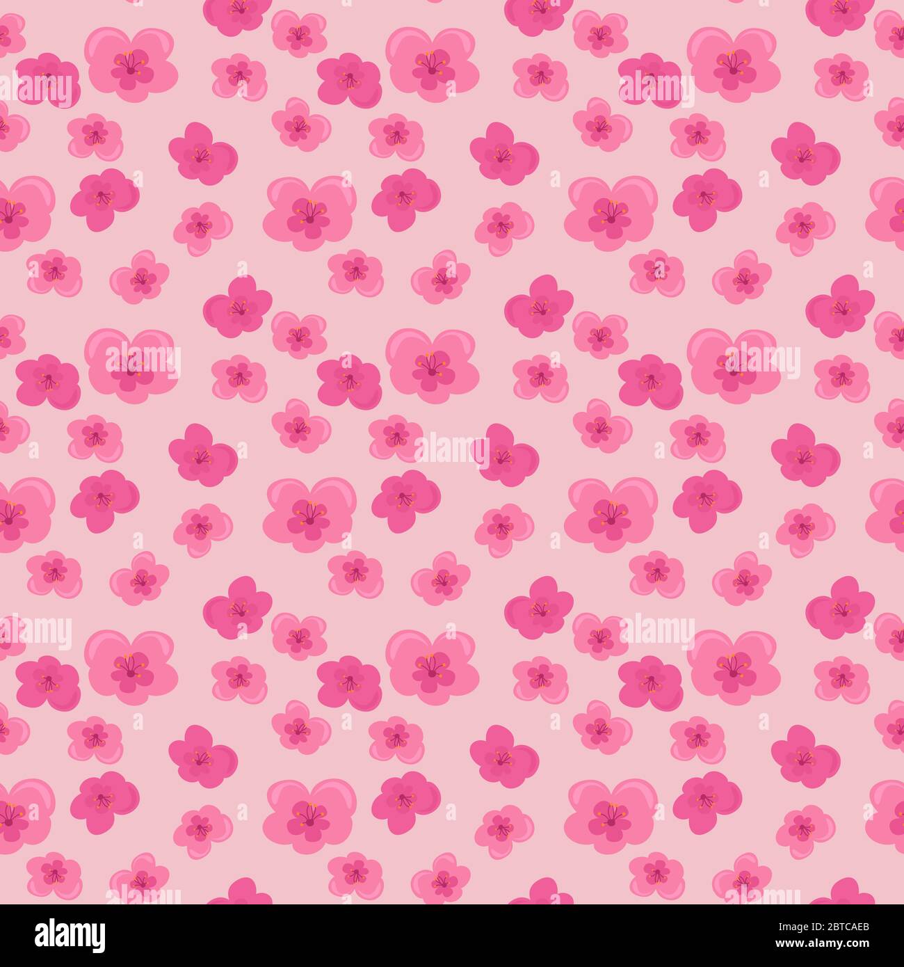 Rosa Blumenmuster , Illustration, Vektor auf weißem Hintergrund Stock Vektor