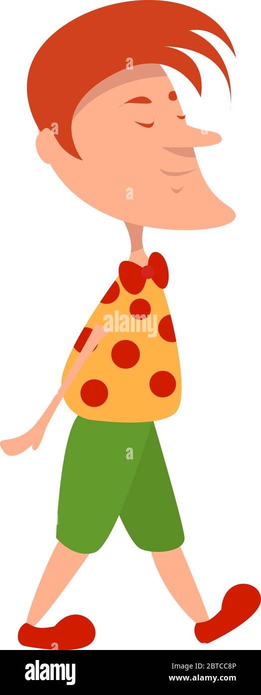 Mann mit Polka-Shirt , Illustration, Vektor auf weißem Hintergrund Stock Vektor