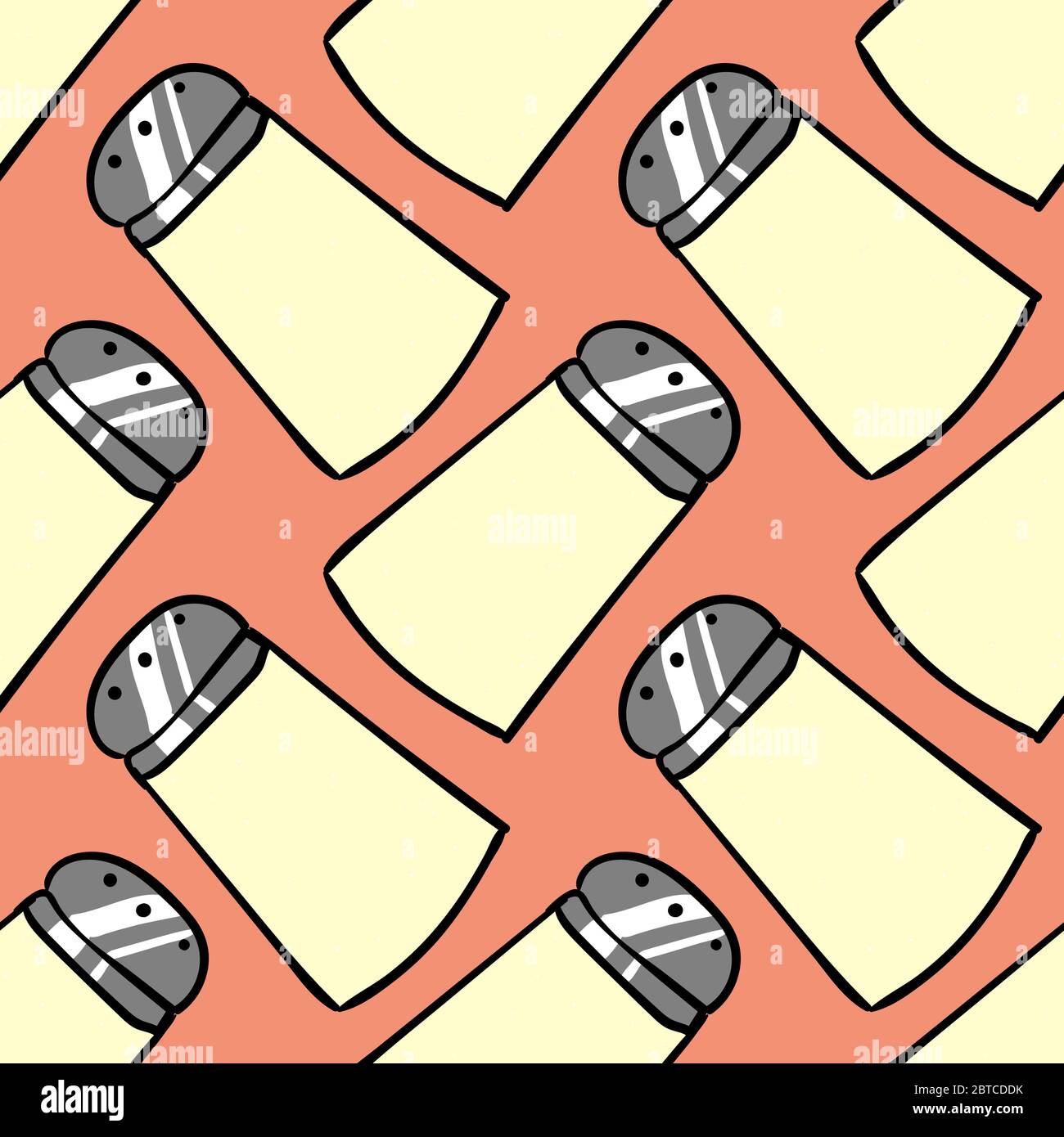 Salzstreuer Muster , Illustration, Vektor auf weißem Hintergrund Stock Vektor