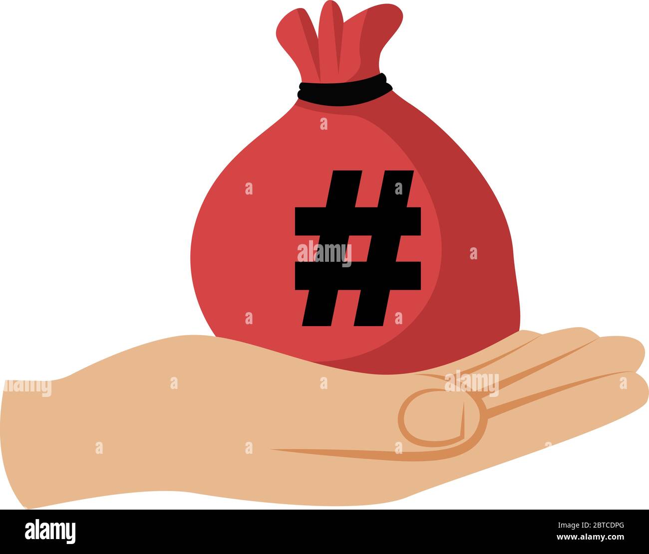 Kleine rote Handtasche, Illustration, Vektor auf weißem Hintergrund Stock Vektor