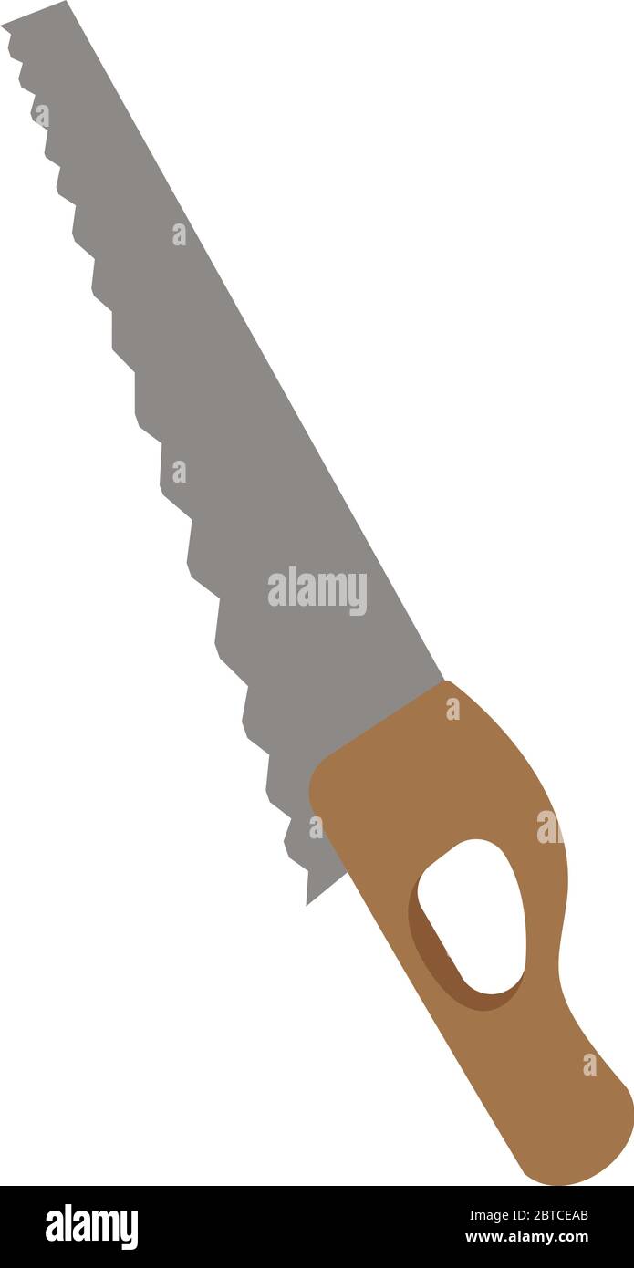 Handsäge, Illustration, Vektor auf weißem Hintergrund Stock Vektor