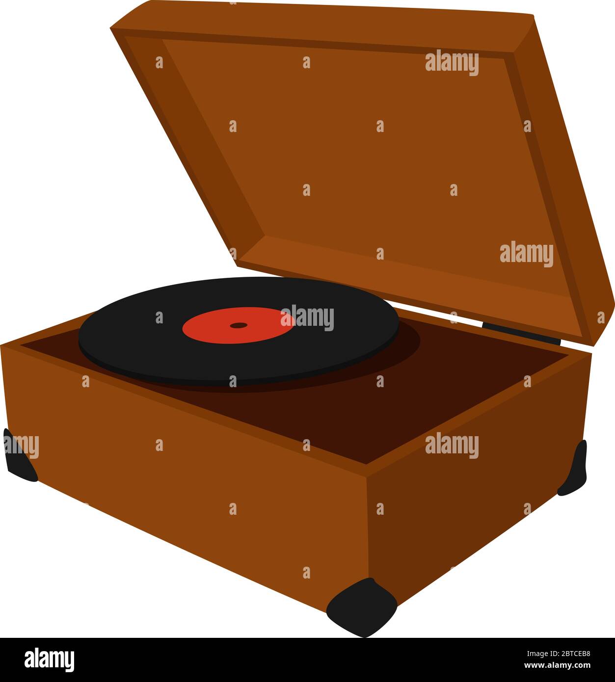 Vinyl-Player , Illustration, Vektor auf weißem Hintergrund Stock Vektor