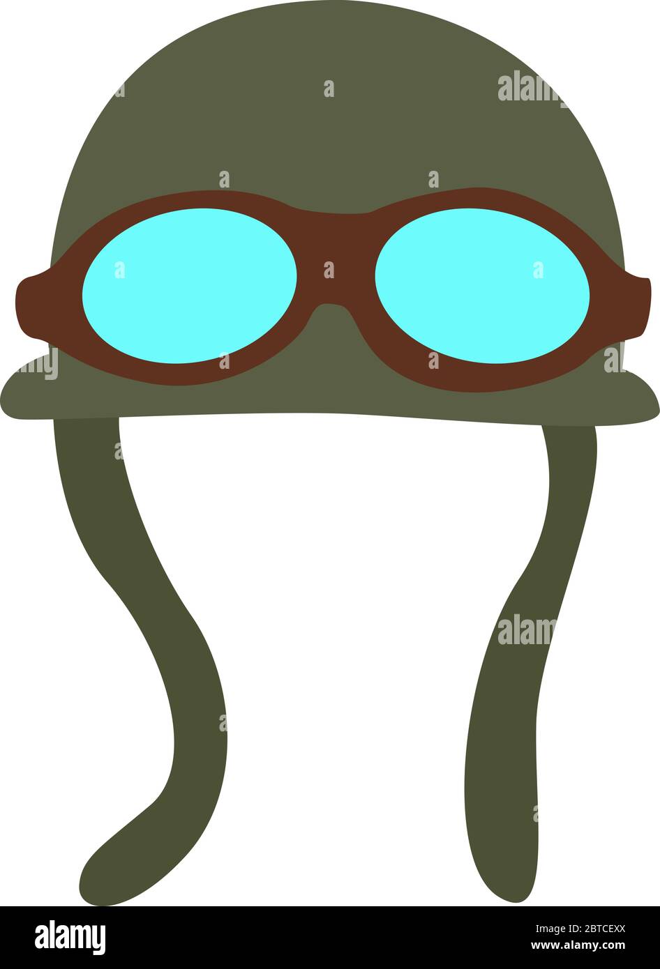 Flugzeughelm, Illustration, Vektor auf weißem Hintergrund Stock Vektor