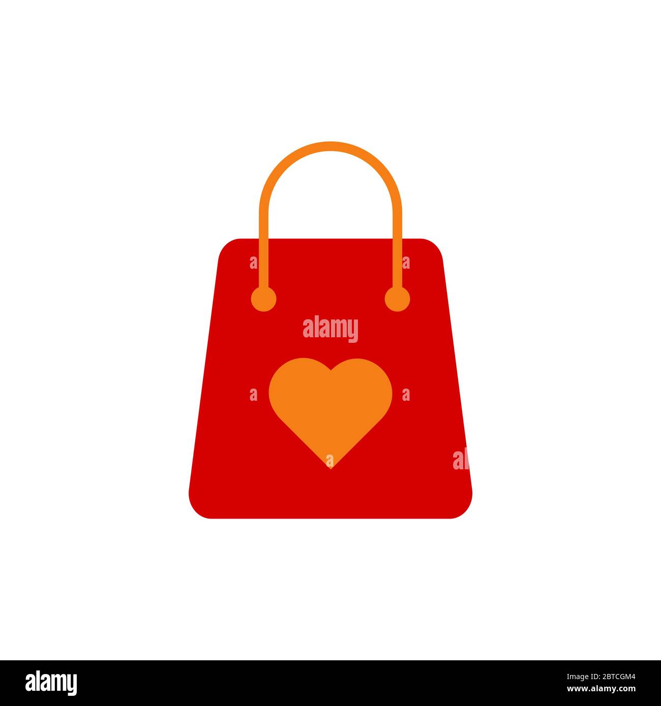 Einkaufstasche Liebe Vektor Design Vorlage Illustration Stock Vektor