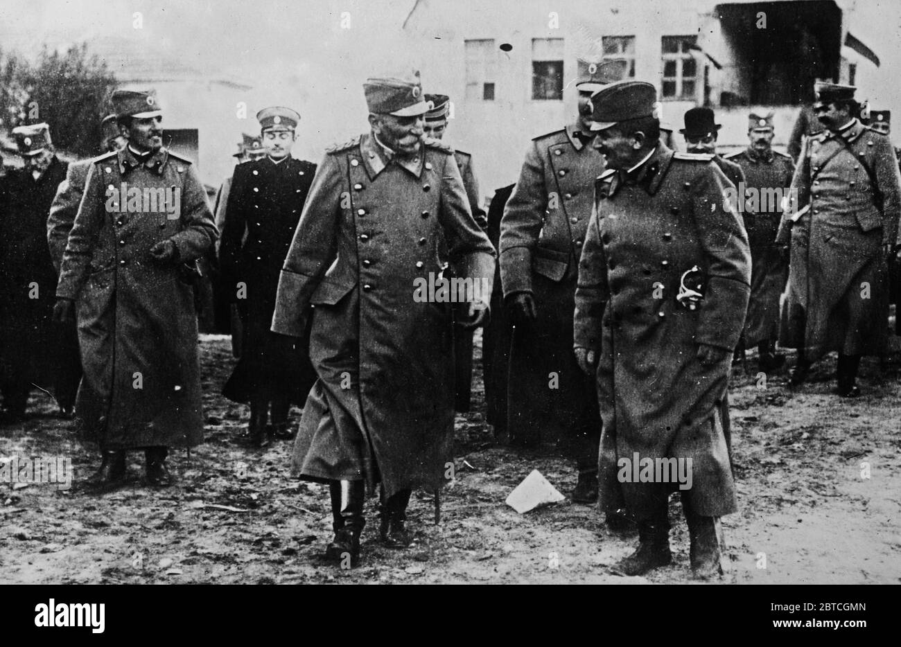 Peter I., König von Serbien (links im Zentrum) in Skopje, Mazedonien Ca. 1910-1915 Stockfoto