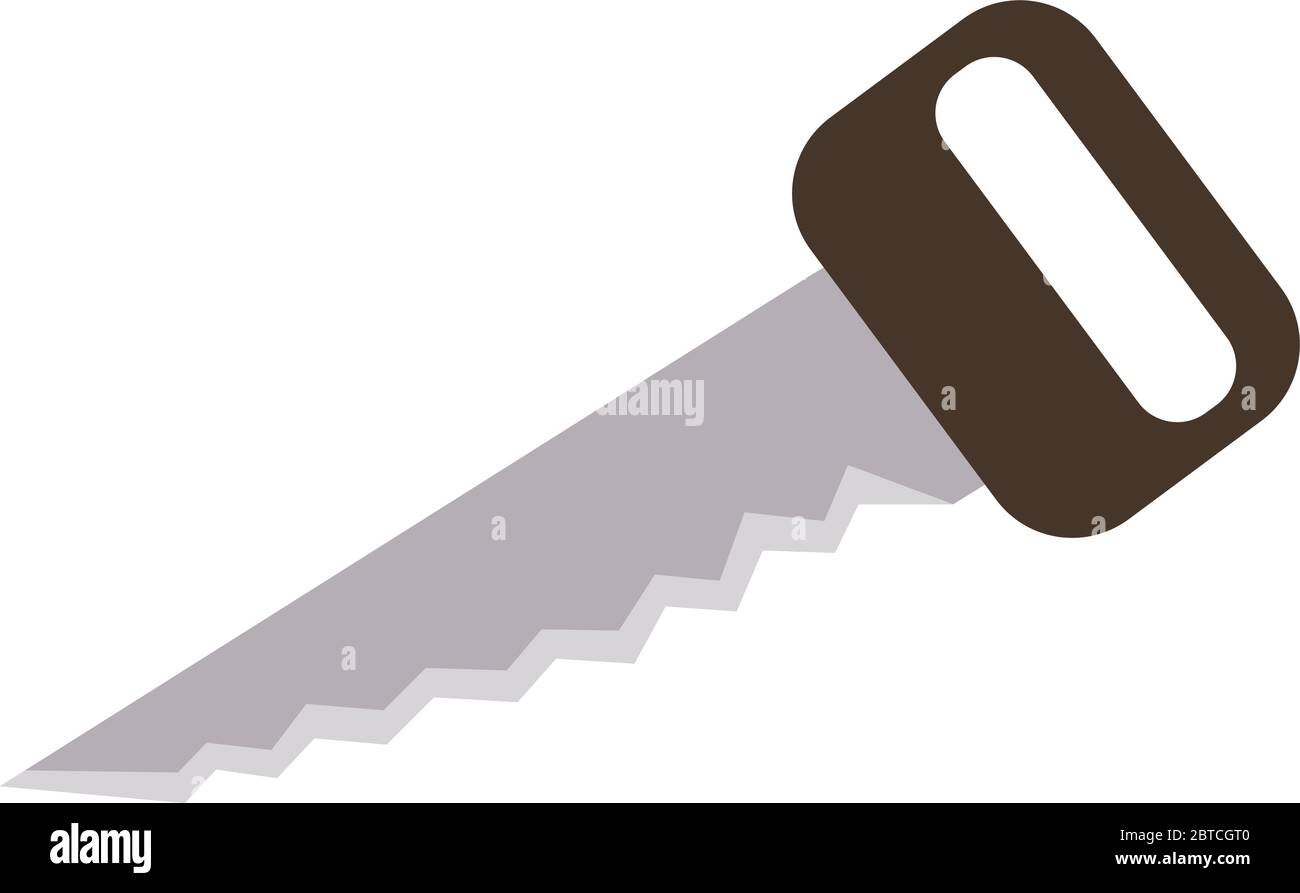 Säge klein, Illustration, Vektor auf weißem Hintergrund Stock Vektor