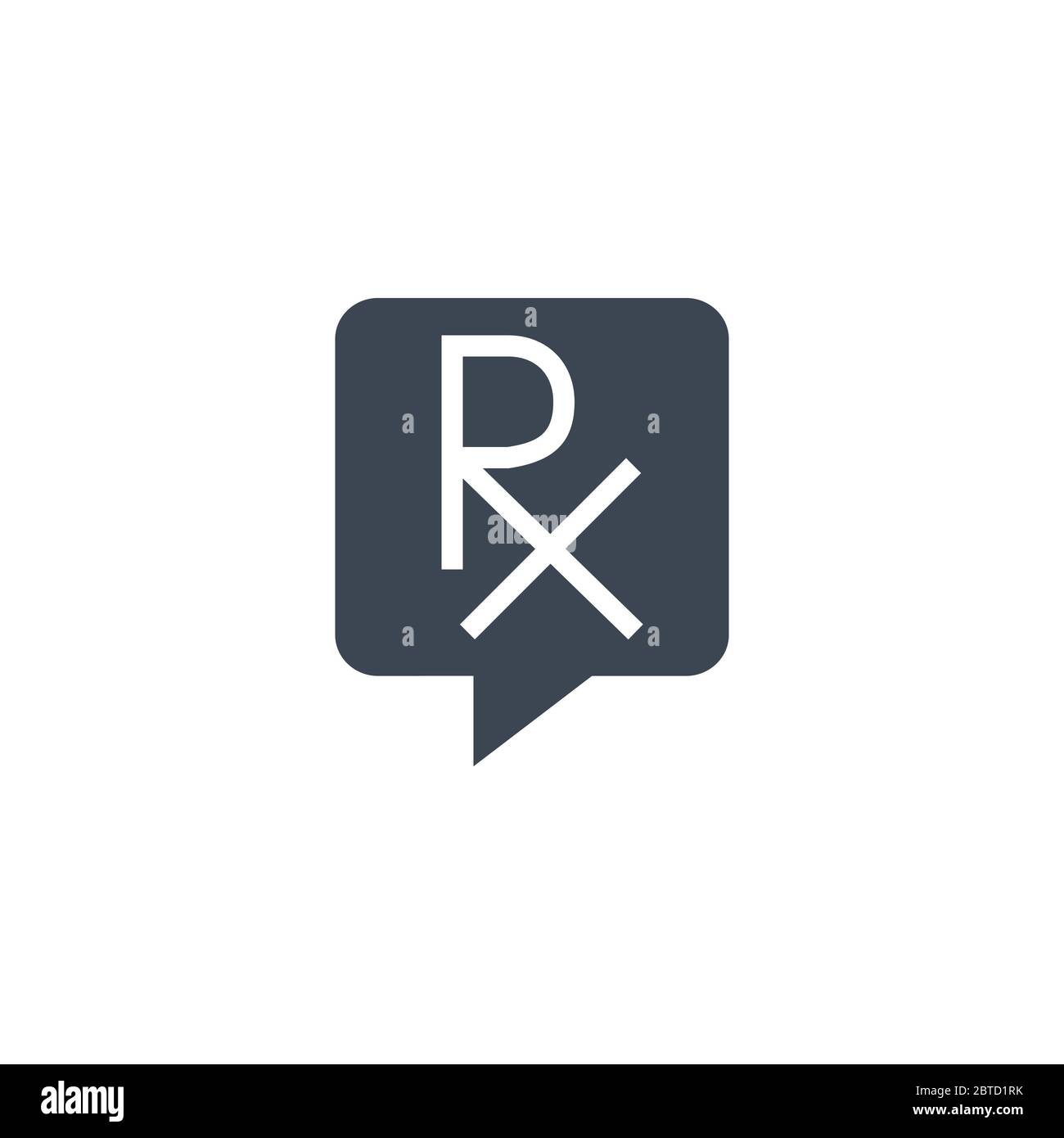 Symbol für verschreibungspflichtige Vektorgyphe. Stock Vektor