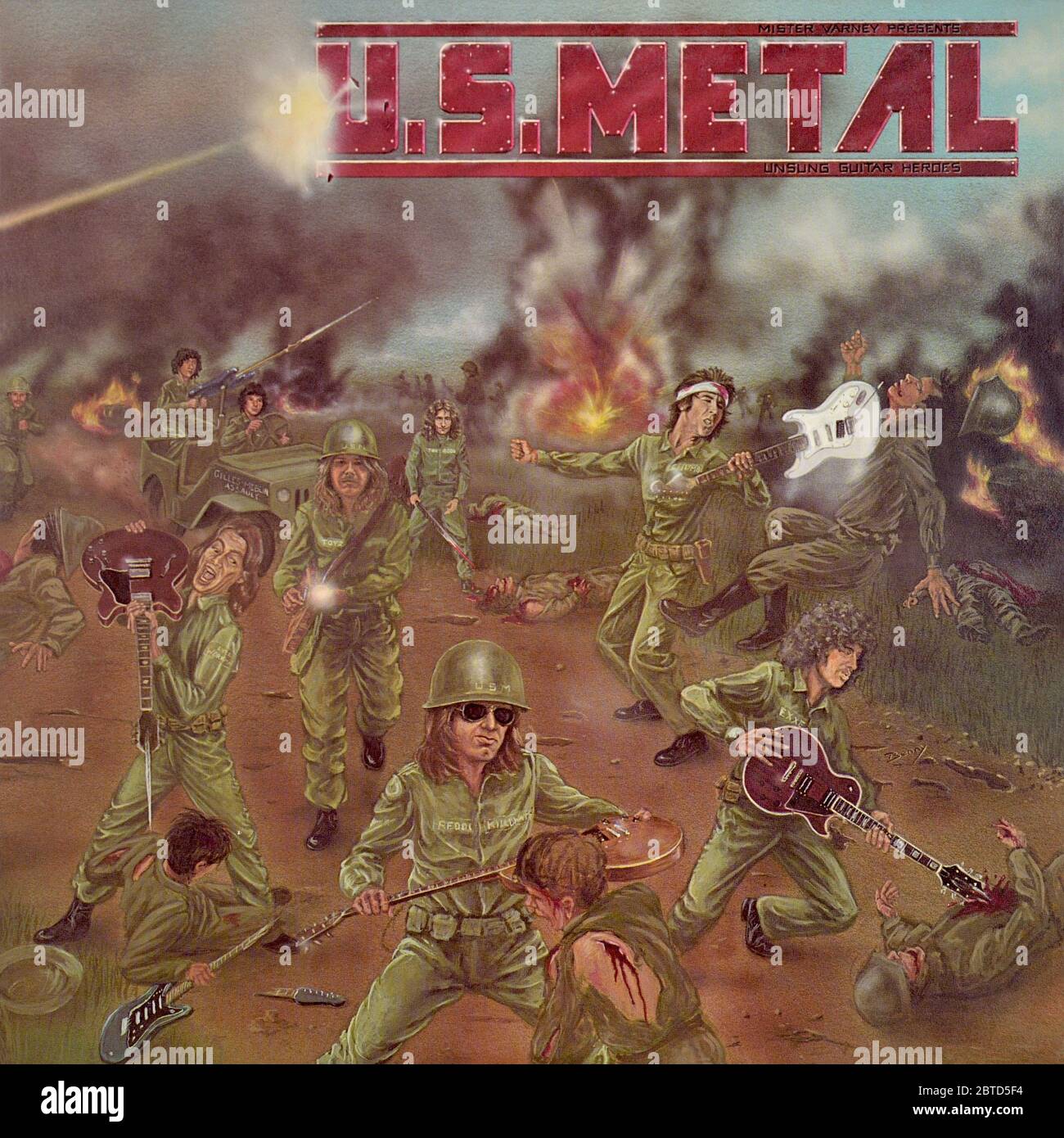 U.S. Metal - original Vinyl Album Cover - U.S. Metal (Unsung Guitar Heroes) - 1981 Stockfoto