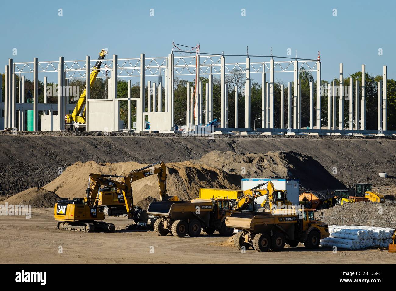 Bochum, Ruhrgebiet, Nordrhein-Westfalen, Deutschland - MARK 517, Umbau des ehemaligen Opel-Werks Bochum, hier der Bau einer neuen Industrie Stockfoto