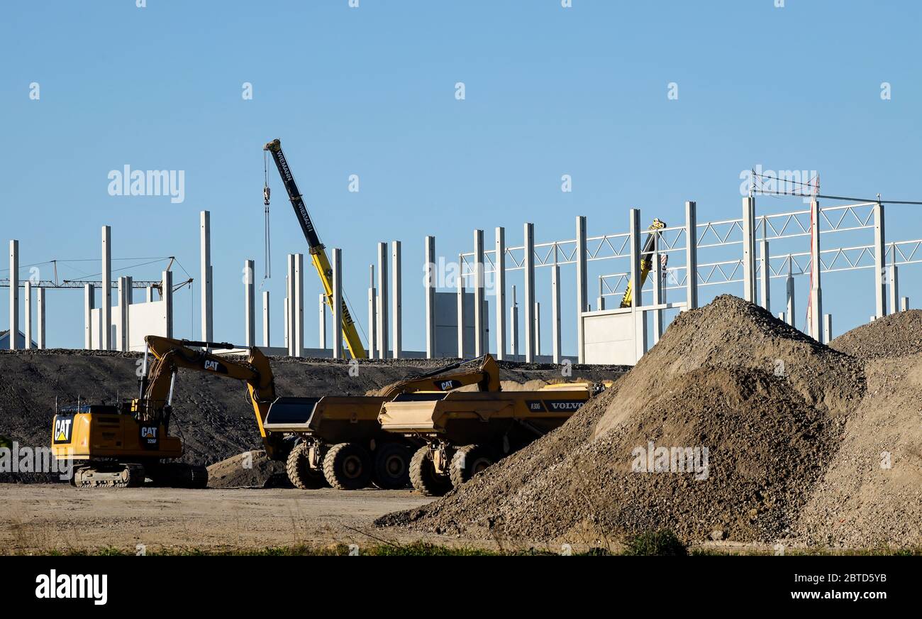 Bochum, Ruhrgebiet, Nordrhein-Westfalen, Deutschland - MARK 517, Umbau des ehemaligen Opel-Werks Bochum, hier der Bau einer neuen Industrie Stockfoto