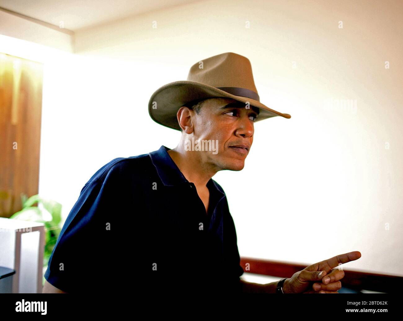 Präsident Barack Obama tourt die Pyramiden und die Sphinx in Ägypten am 4. Juni 2009. Stockfoto