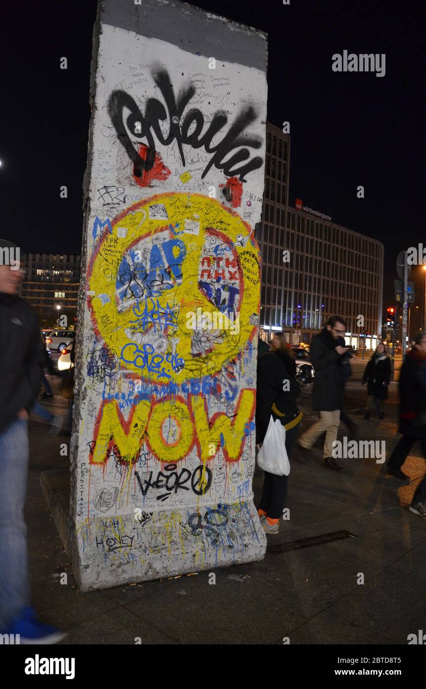 Berliner Mauer - Deutschland Hauptstadt Stockfoto