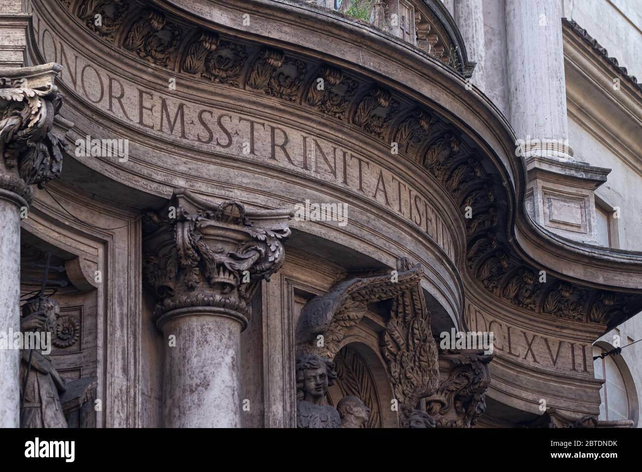 Kirche San Carlino - Kirche San Carlo alle Quattro Fontane (Heiliger Karl bei vier Brunnen, 1646), auch San Carlino genannt - römisch-katholische Kirche Stockfoto