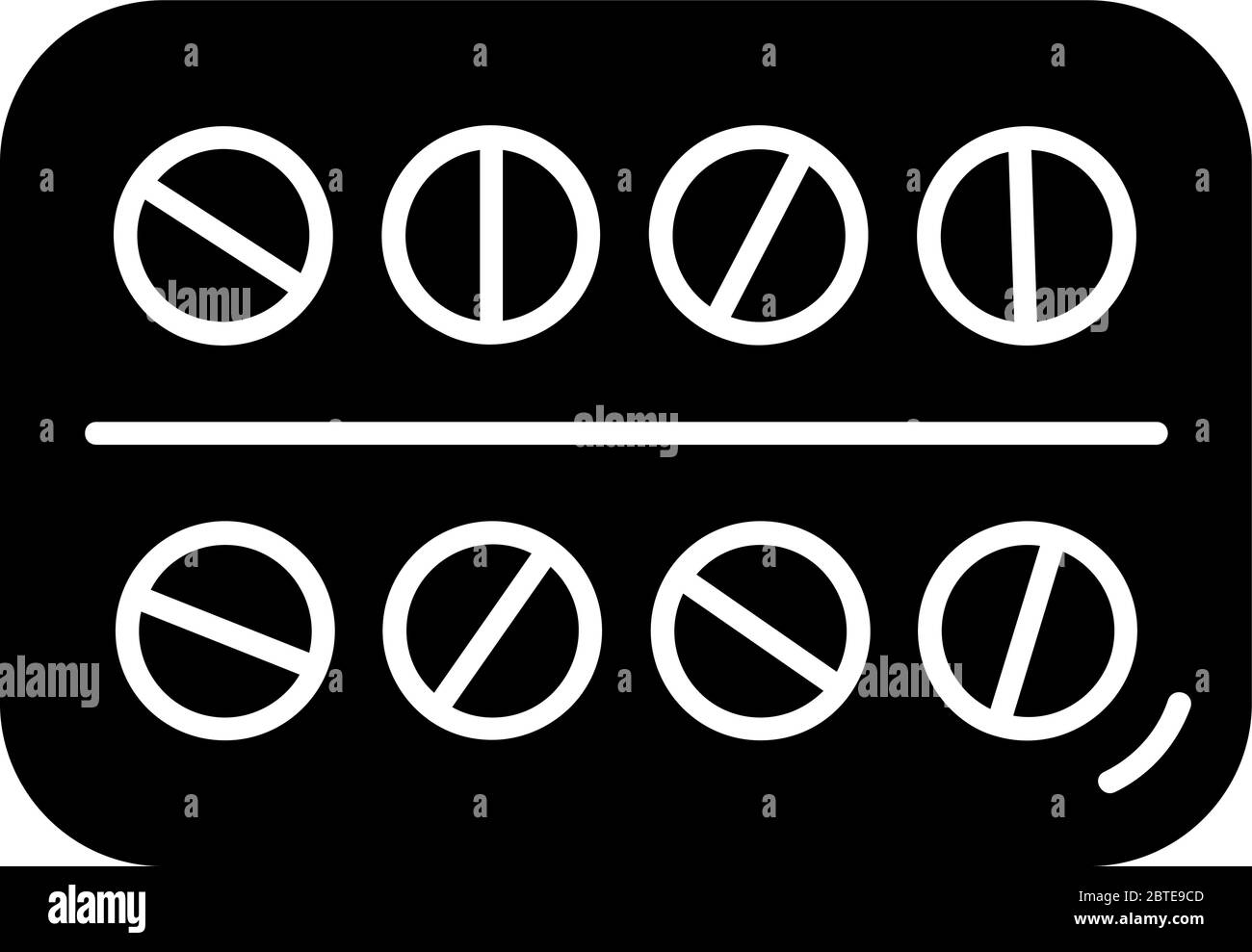 Pillen Symbol Symbole medizinische Spezialisierung schwarzen Stil. Vektor-Logo Design-Element, Schutz covid 19 Abbildung Coronavirus Stock Vektor