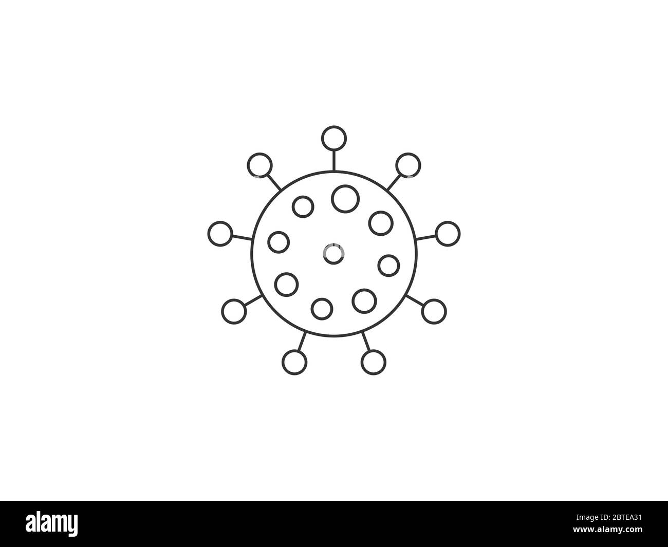 Virus, Krankheit, Grippesymbol. Vektorgrafiken, flaches Design. Stock Vektor