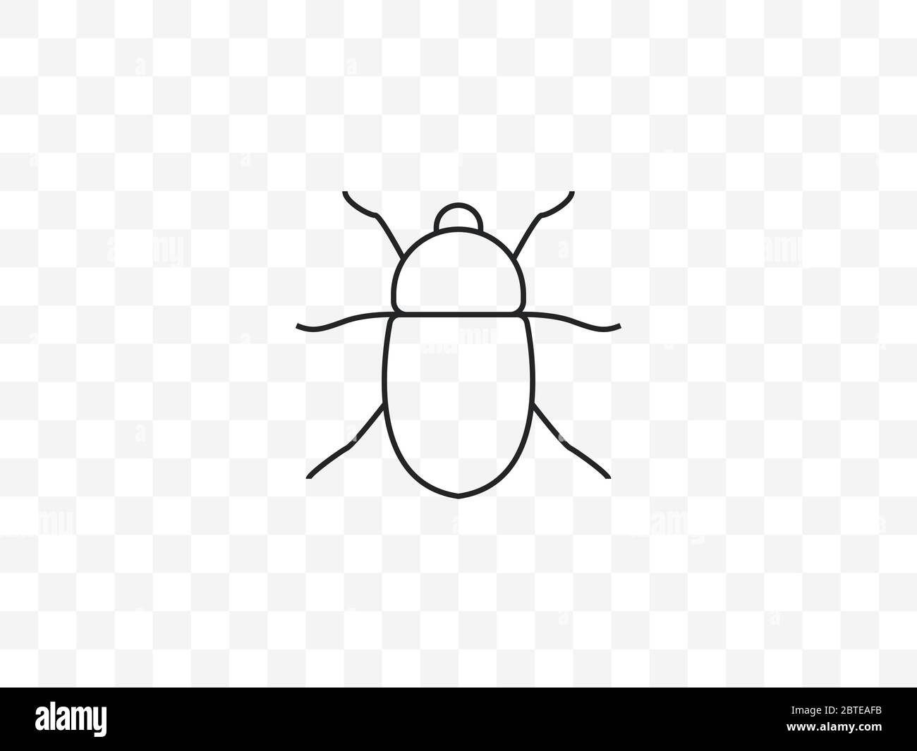 Symbol für Tier, Käfer, Insekten. Vektorgrafik, flaches Design. Stock Vektor