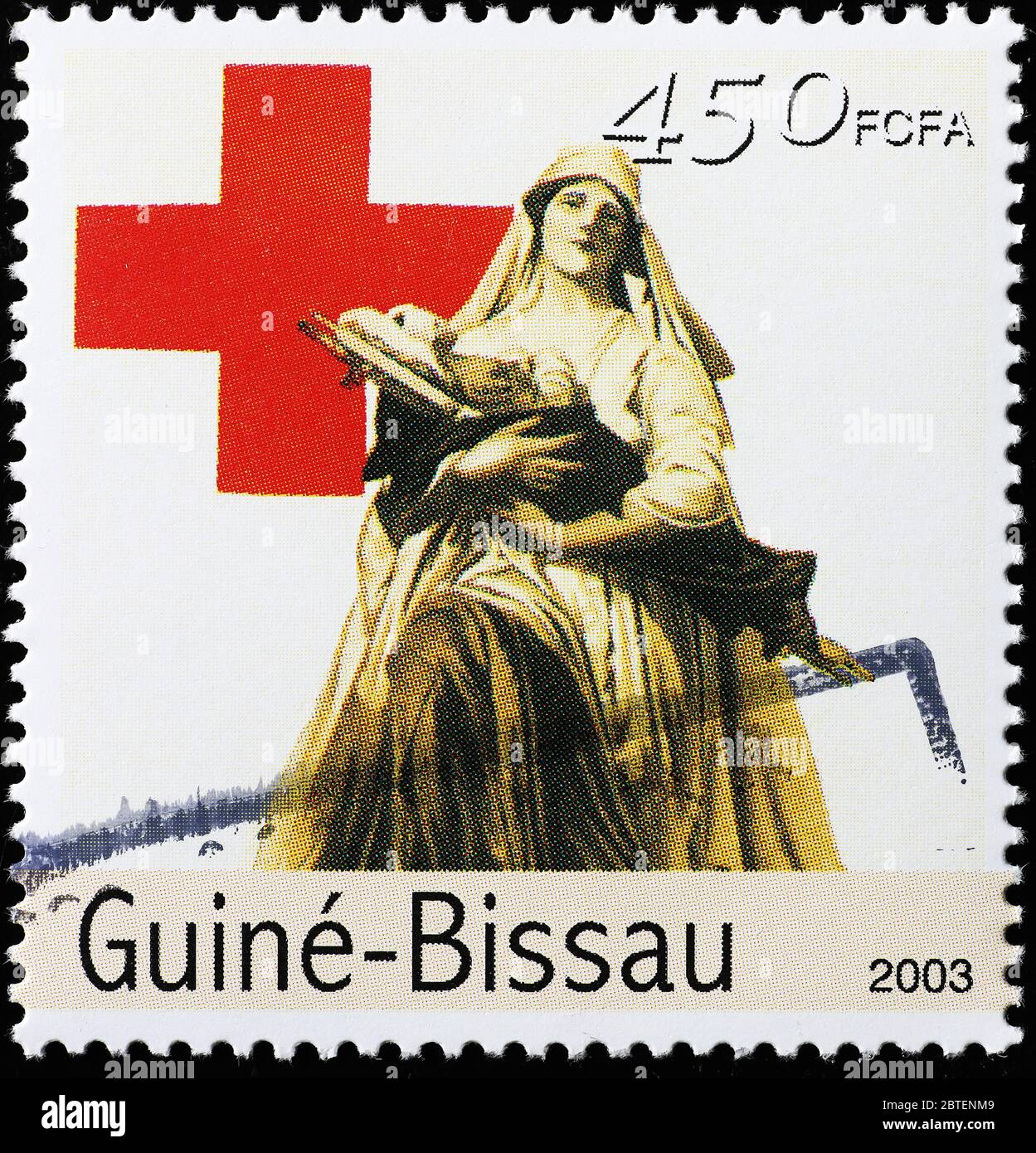 Feier des Roten Kreuzes auf Briefmarke Stockfoto