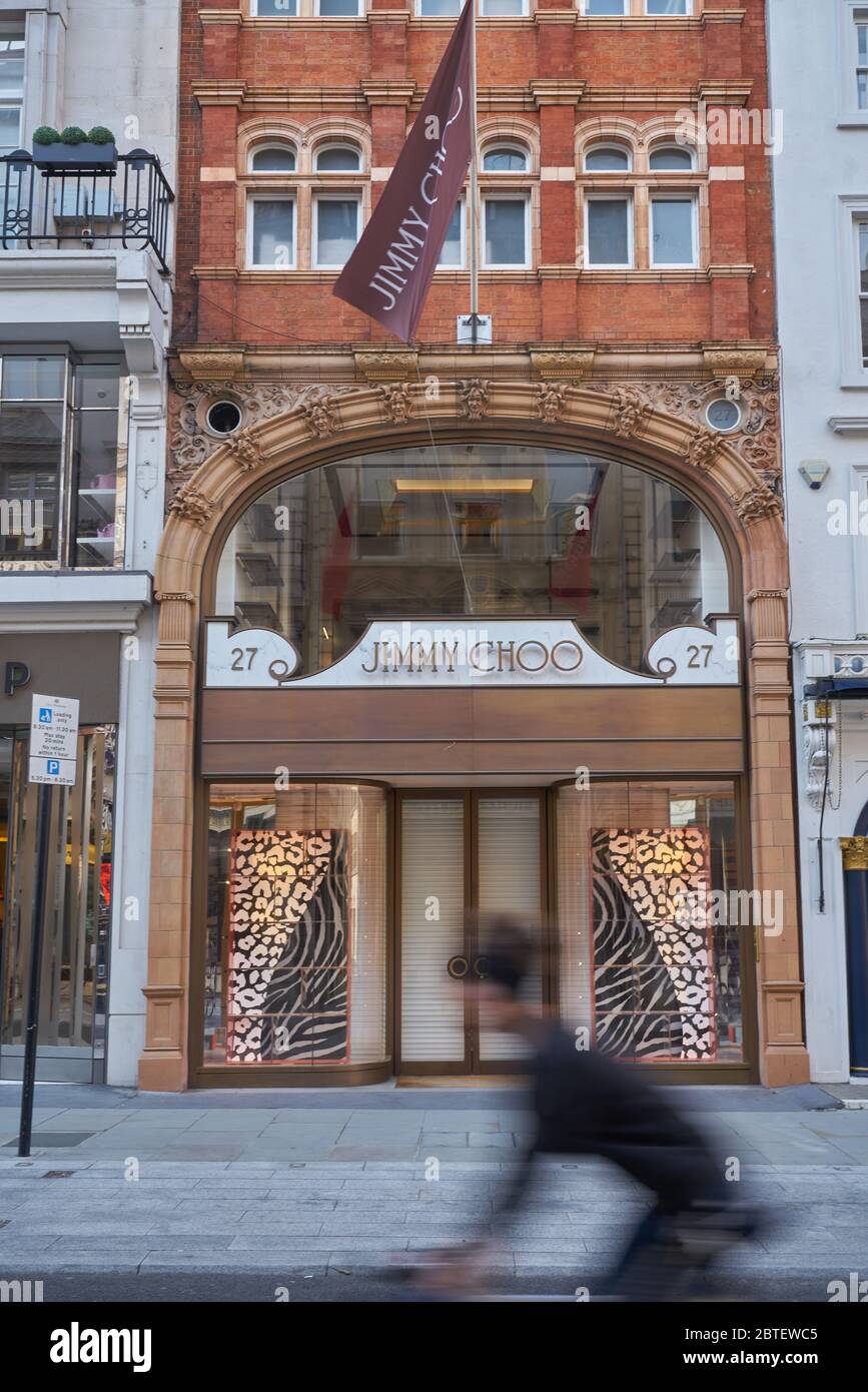 jimmy Choo Shop in der Bond Street Stockfoto