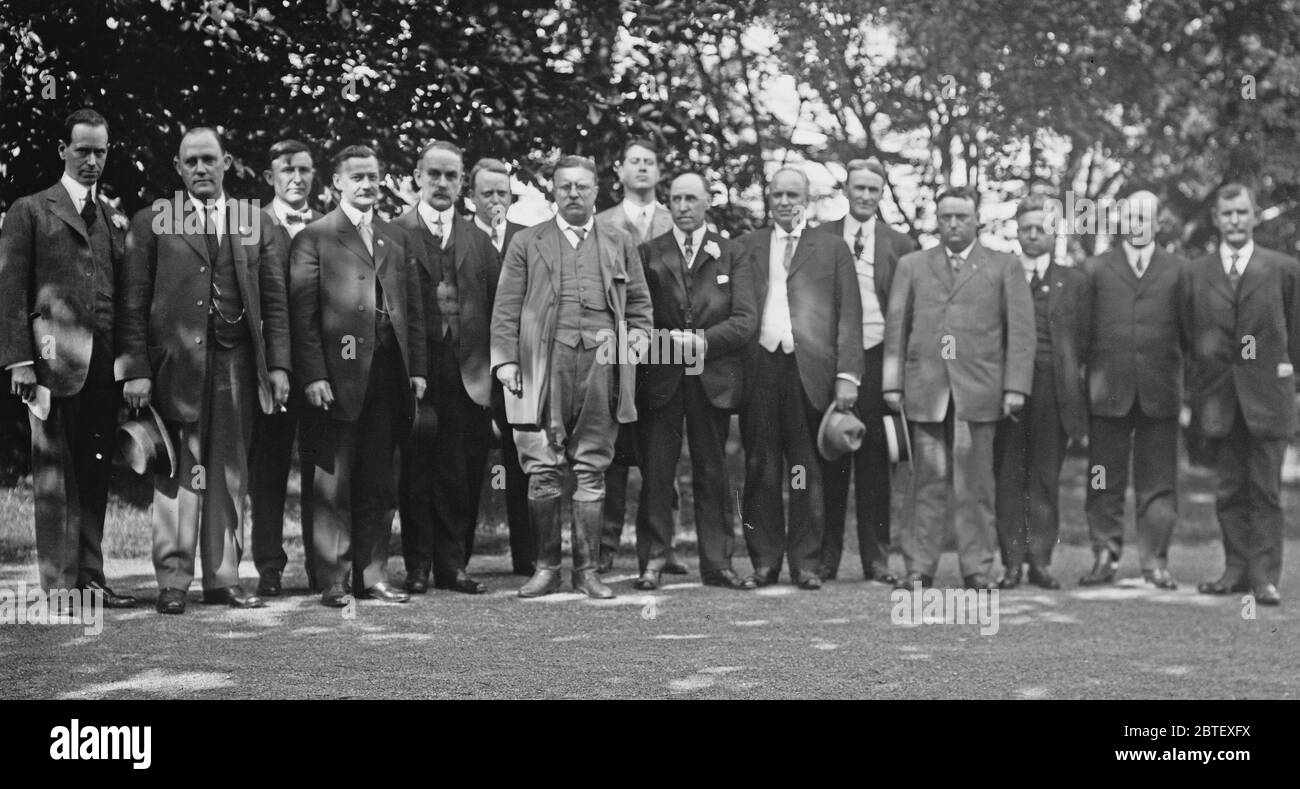 T.R. [Theodore Roosevelt] und Illinois Delegation, 6/1/12 Stockfoto