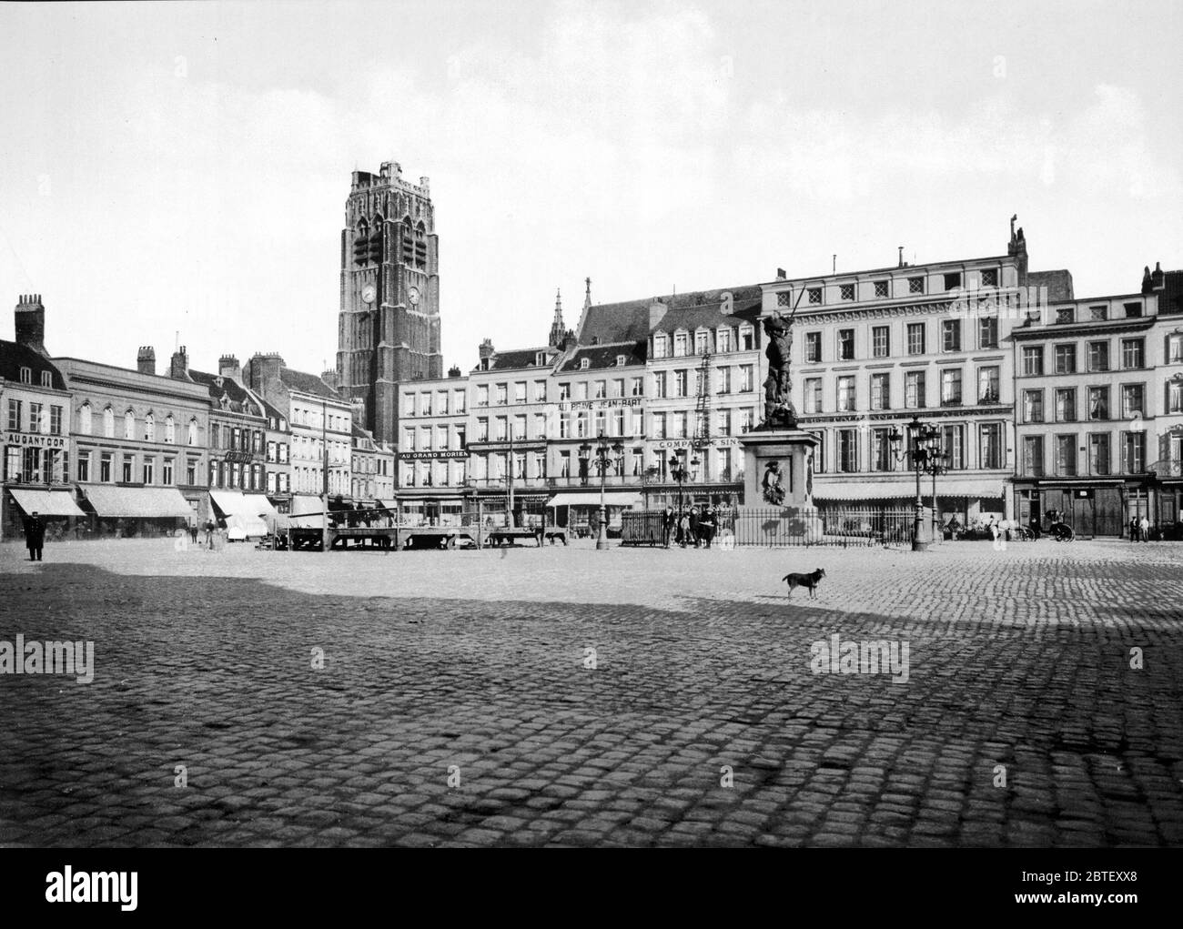 Die Place Jean Bart, Dünkirchen, Frankreich ca. 1890-1900 Stockfoto
