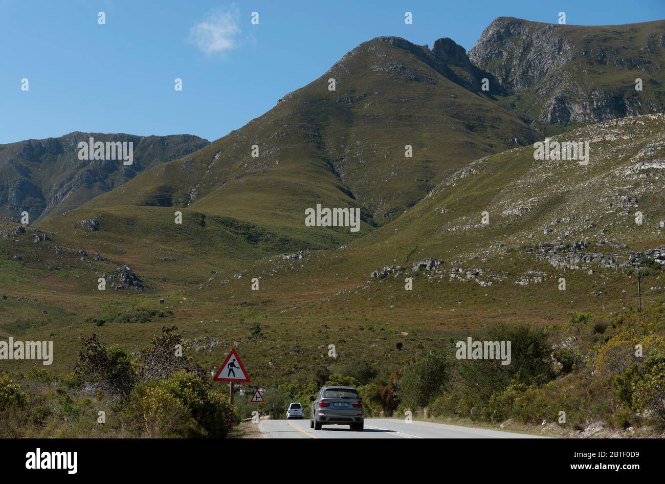 Kleinmond, Westkap, Südafrika. Dezember 2019. Kleinmond auf der Gartenroute, Südafrika. Eine beliebte landschaftlich reizvolle Fahrt mit Blick auf die Hottentots Stockfoto
