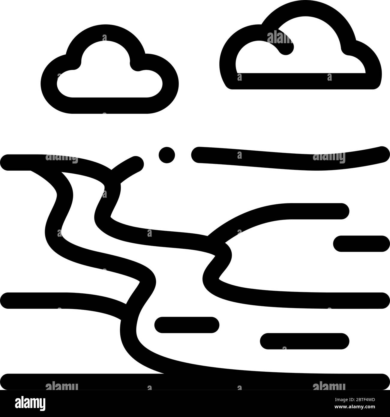 Darstellung der Flusslandschaft mit Vektorgrafik Stock Vektor