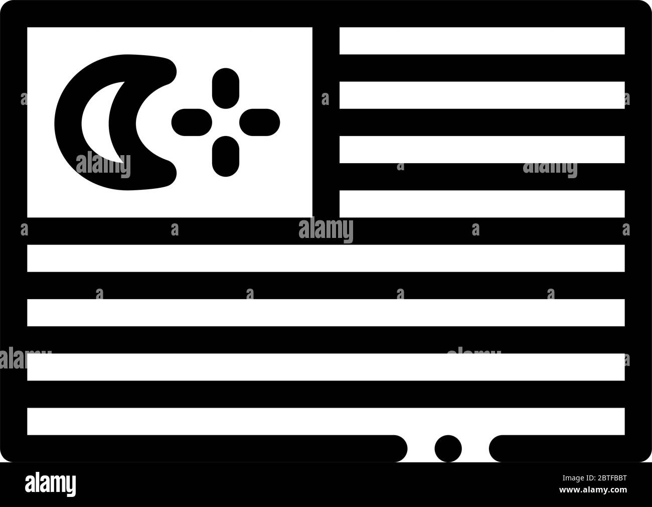 Flagge von malaysia Symbol Vektor-Umriss Illustration Stock Vektor