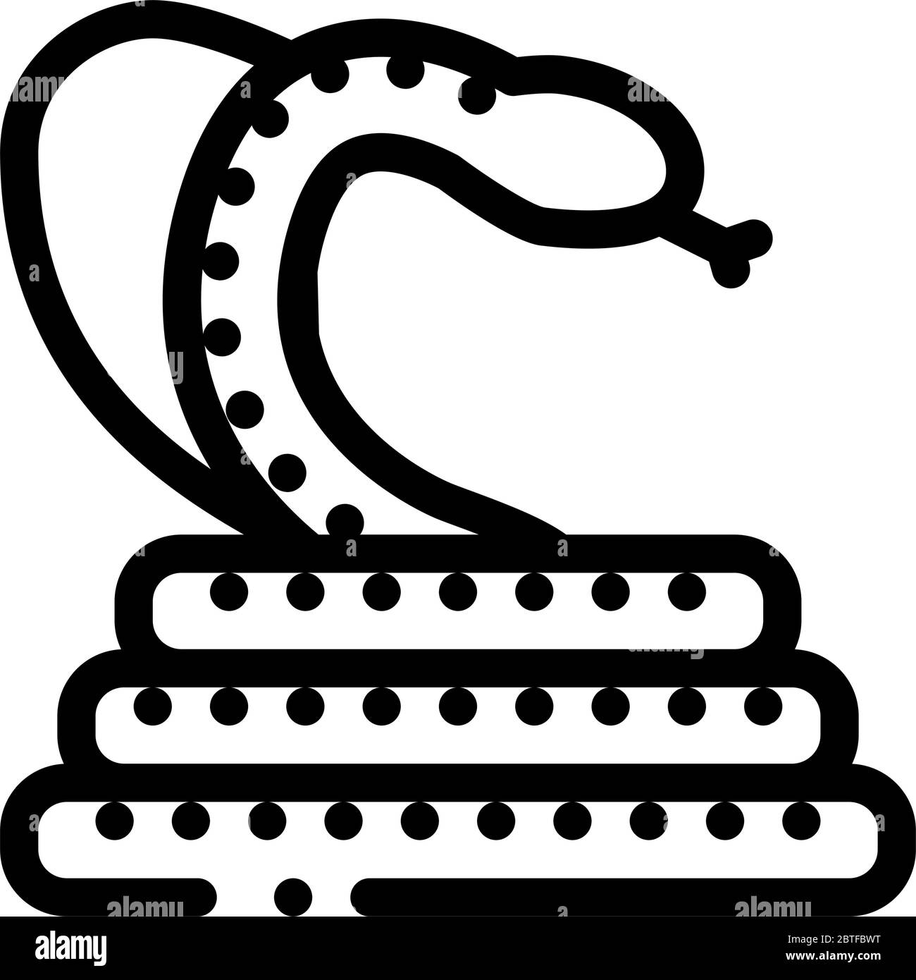 cobra Anaconda malaysia Symbol Vektor-Umriss-Illustration Stock Vektor