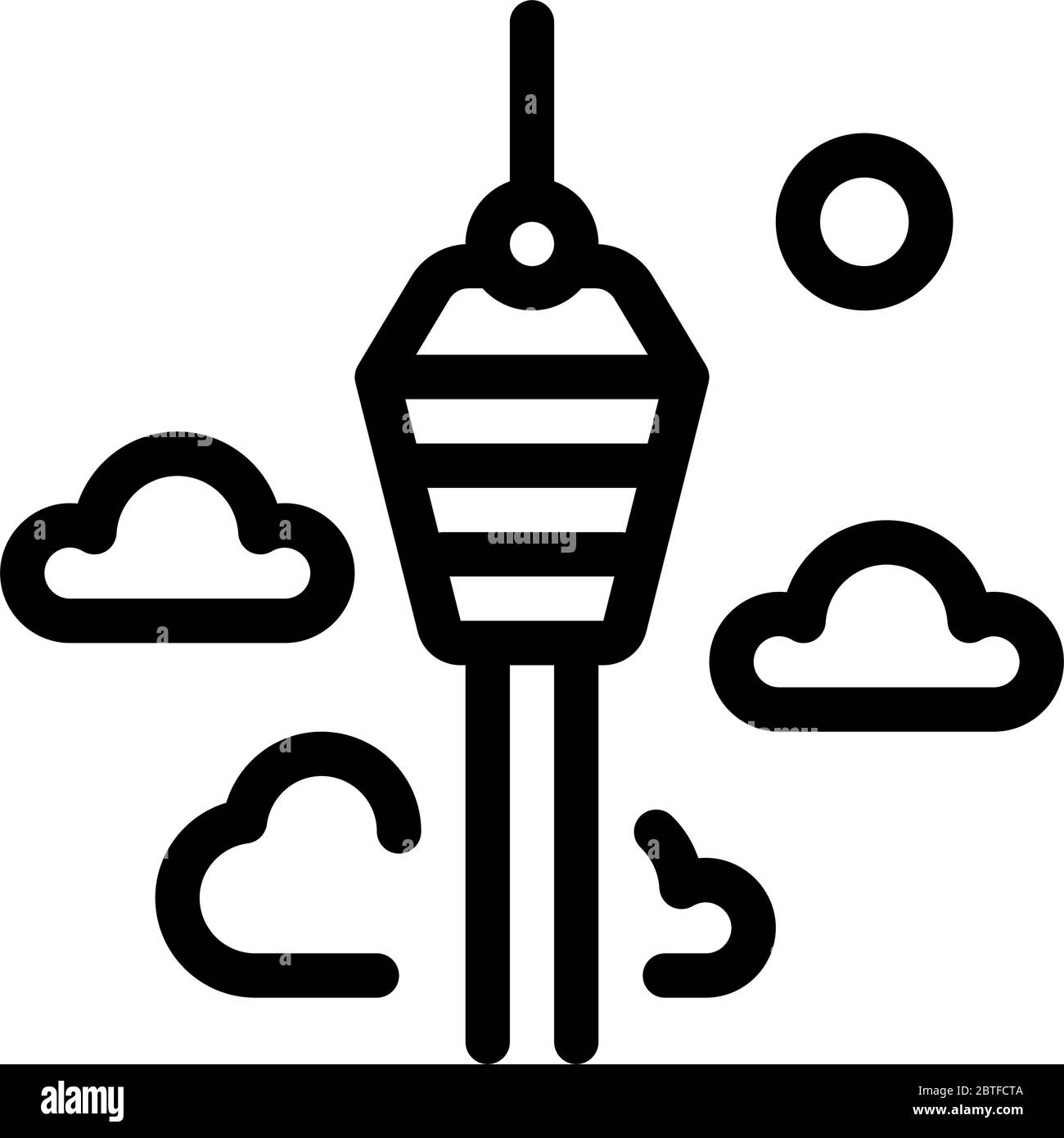 kuala lumpur Symbol Vektor-Umriss Illustration Stock Vektor