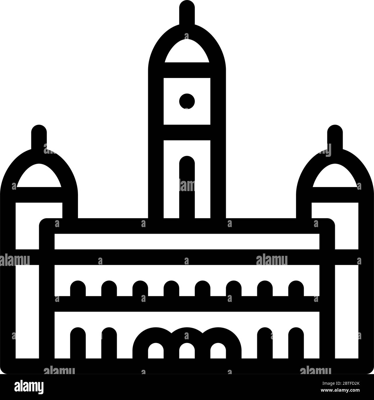 sultan Palast abdul - samad Symbol Vektor-Kontur Illustration Stock Vektor