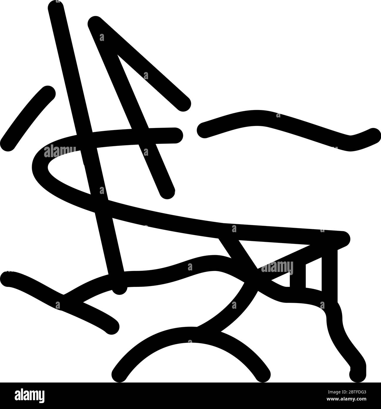 malaysia Natur Symbol Vektor-Umriss Illustration Stock Vektor